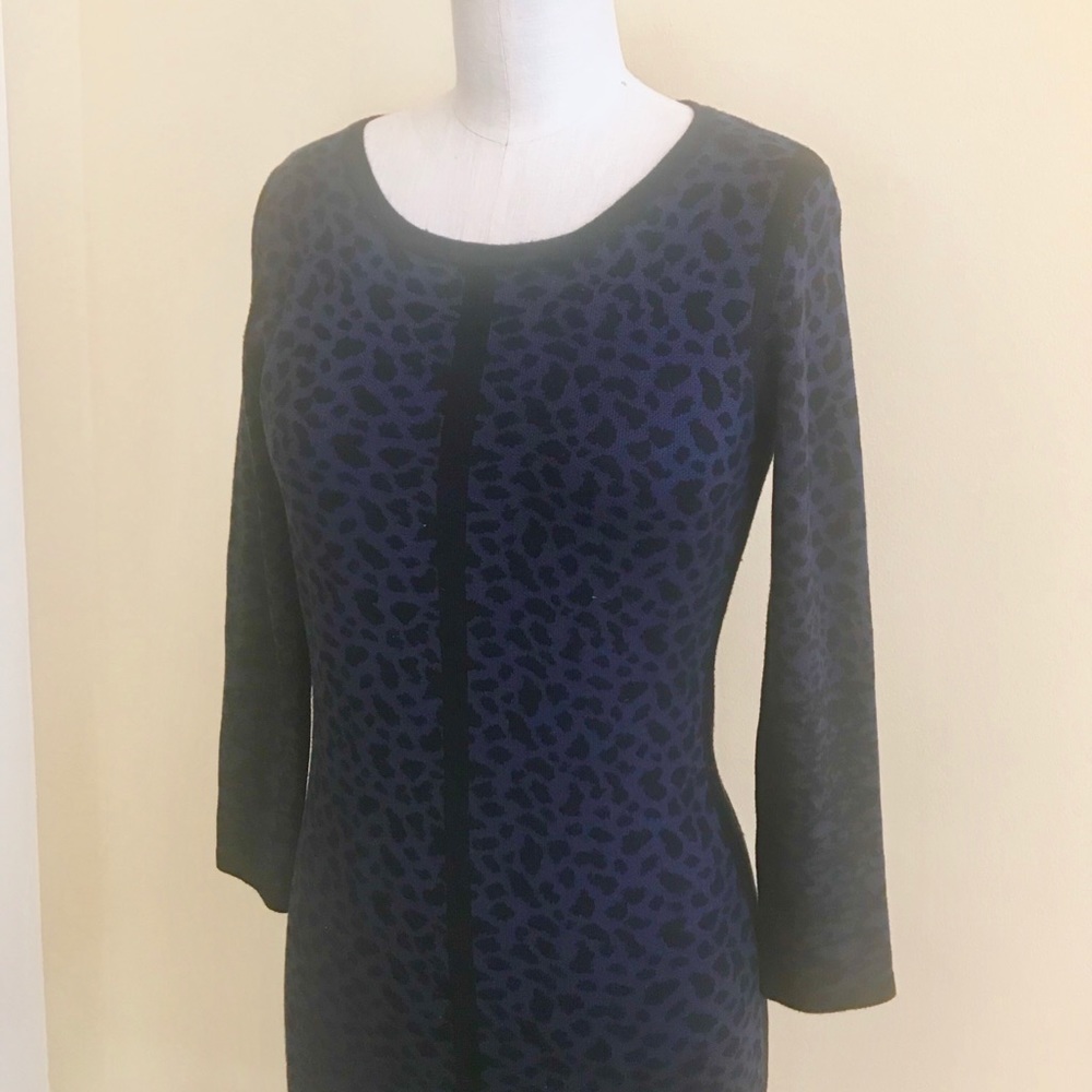 Velvet Animal Print Body Con Dress, Size: P/XS